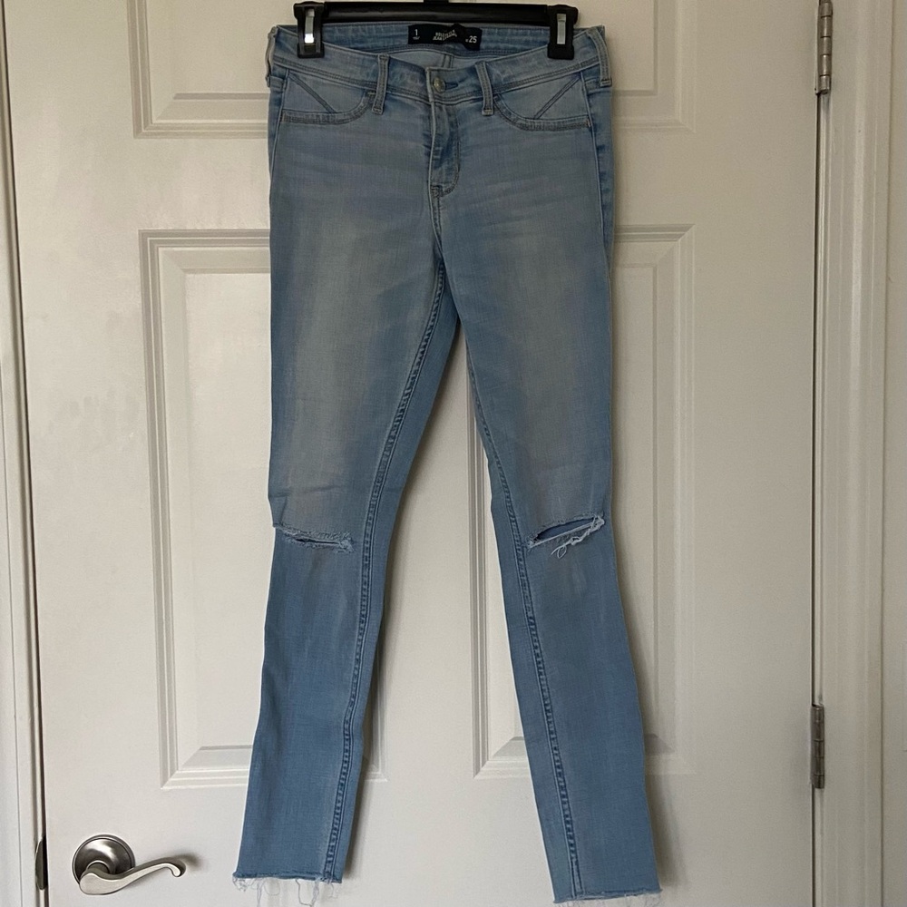 Jean Leggings w Ripped Knees